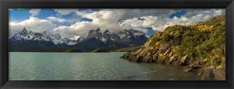 Framed Lake Pehoe, Torres de Paine National Park, Patagonia, Chile Print