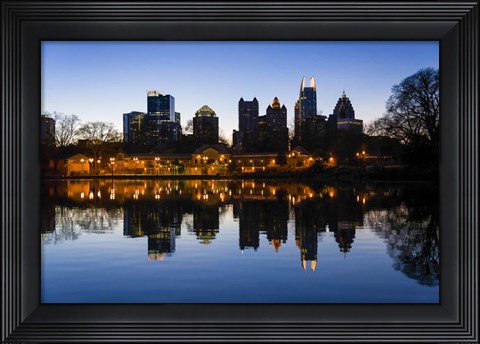 Framed Lake at Dusk,  Atlanta, Georgia Print