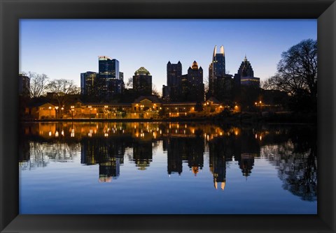 Framed Lake at Dusk,  Atlanta, Georgia Print