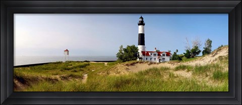 Framed Big Sable Point Lighthouse, Lake Michigan Print