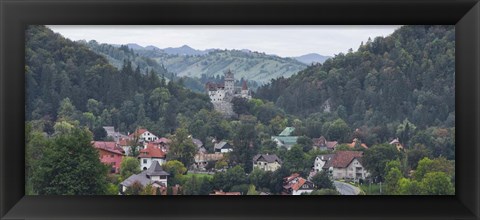 Framed Bran Castle, Bran, Brasov County, Transylvania, Romania Print