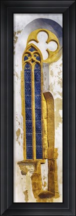 Framed Stained Glass Window of Prejmer Fortified Church, Transylvania, Romania Print
