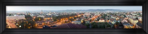 Framed City at Dusk, Sibiu, Transylvania, Romania Print