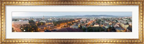 Framed City at Dusk, Sibiu, Transylvania, Romania Print
