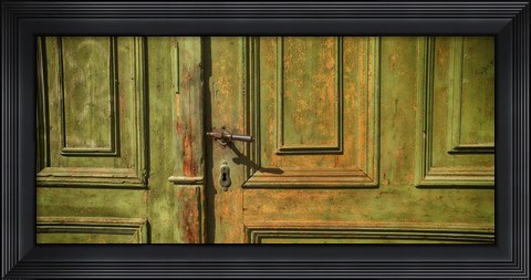 Framed Closed Door of a House,  Transylvania, Romania Print