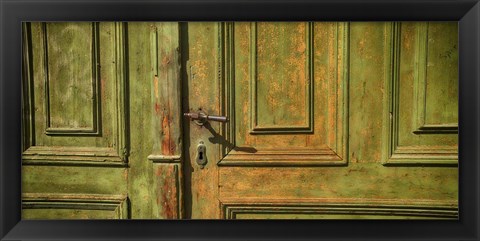 Framed Closed Door of a House,  Transylvania, Romania Print