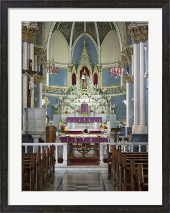 Framed Interiors of Mount Mary Church, Bandra, India Print