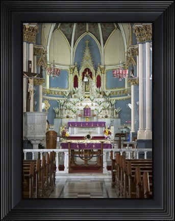 Framed Interiors of Mount Mary Church, Bandra, India Print