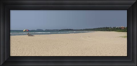 Framed Unspoiled Beach at Bentota Beach Resort, Bentota, Southern Province, Sri Lanka Print