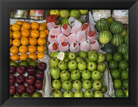 Framed Fruits and Vegetables for Sale in the Central Market, Kandy, Central Province, Sri Lanka Print