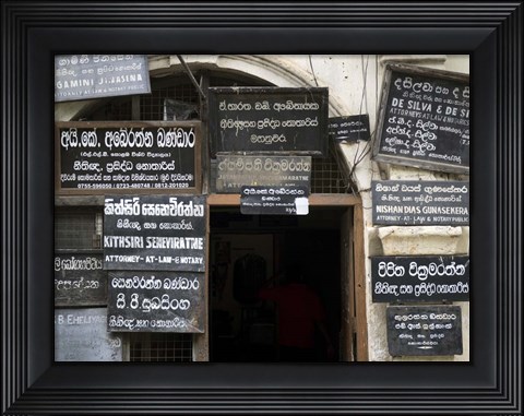 Framed Attorneys-at-Law, Kandy, Sri Lanka Print