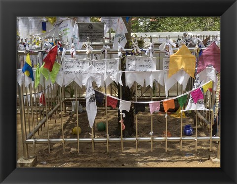 Framed Prayer flags at the Great Monastery, Anuradhapura, North Central Province, Sri Lanka Print