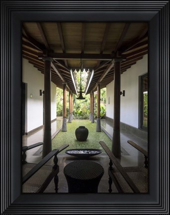 Framed Pool with Leaves, The Wallawwa, Kotugoda, Western Province, Sri Lanka Print