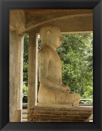 Framed Samadhi Buddha, Northern Ruins, Anuradhapura, Sri Lanka Print