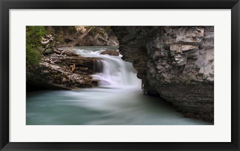 Framed Johnston Falls, Banff National Park, Alberta, Canada Print