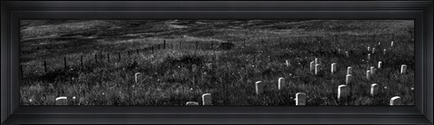 Framed Gravestones, Last Stand Hill, Little Bighorn Battlefield National Monument, Montana Print