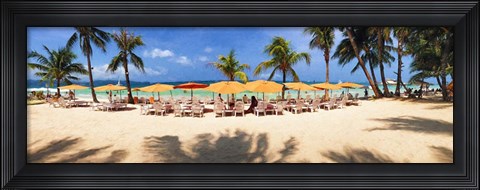 Framed Tourists on the Beach, Boracay, Philippines Print
