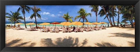 Framed Tourists on the Beach, Boracay, Philippines Print