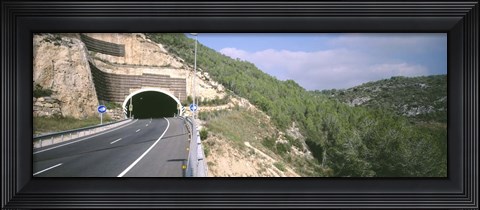 Framed Road Passing Through a Tunnel, Barcelona, Spain Print