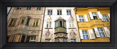Framed Low Angle View of Old Buildings, Bolzano, Italy Print