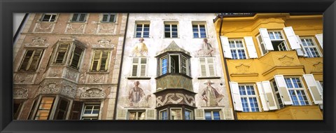 Framed Low Angle View of Old Buildings, Bolzano, Italy Print