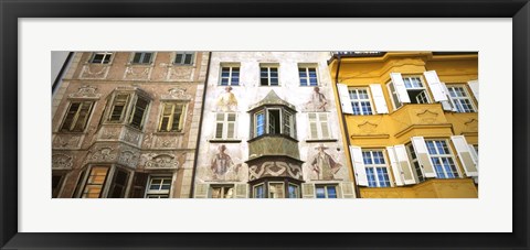 Framed Low Angle View of Old Buildings, Bolzano, Italy Print