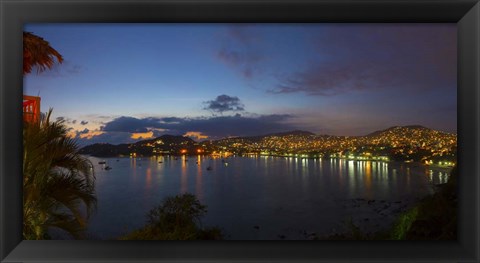 Framed Playa La Madera, Zihuatanejo, Guerrero, Mexico Print