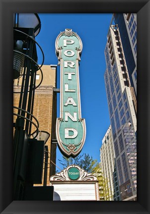 Framed Portland Landmark Sign, Portland, Oregon Print