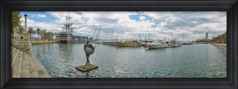 Framed Sport Harbor and Marina, Alicante, Spain Print
