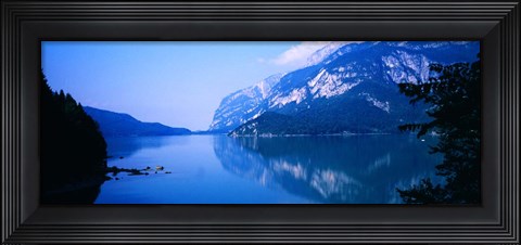 Framed Blue Lake Molveno, Trentino, Italy Print