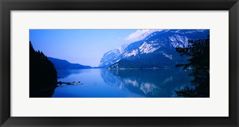 Framed Blue Lake Molveno, Trentino, Italy Print