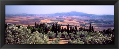 Framed View of a Landscape, Tuscany, Italy Print