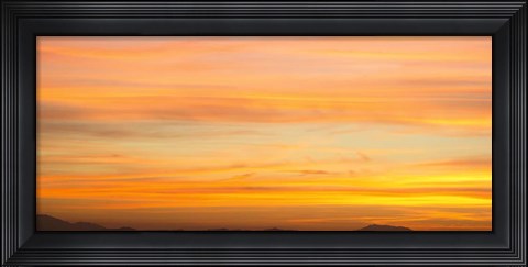 Framed Mountains at Sunset, San Jacinto, California Print