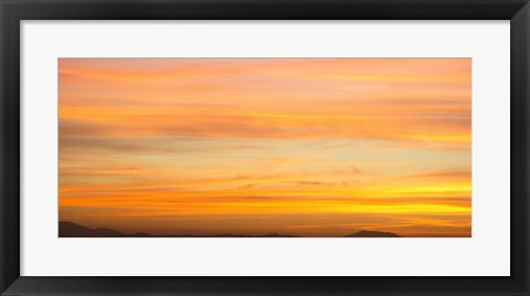 Framed Mountains at Sunset, San Jacinto, California Print