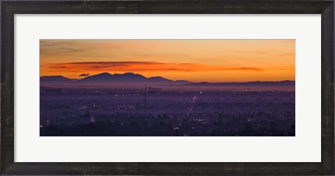 Framed Buildings and San Bernardino Mountains, California Print