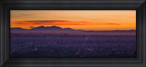 Framed Buildings and San Bernardino Mountains, California Print