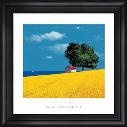 Framed Casetta con Albero Print