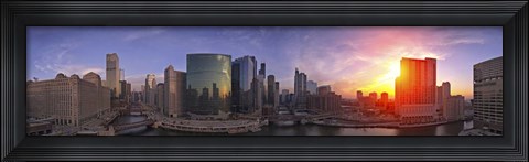 Framed Chicago Skyline Print