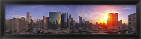 Framed Chicago Skyline Print