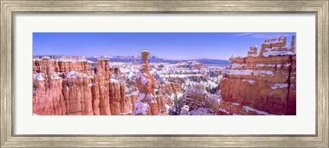 Framed Snow Over Bryce Canyon, Utah Print