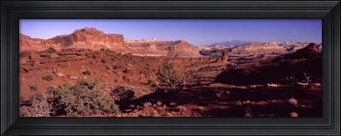 Framed Scenic view of Capitol Reef National Park, Utah Print