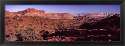 Framed Scenic view of Capitol Reef National Park, Utah Print