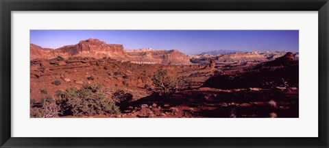 Framed Scenic view of Capitol Reef National Park, Utah Print