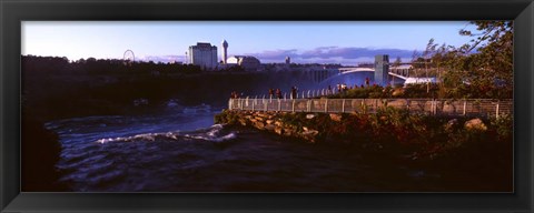 Framed Tourists at a Waterfall, Niagara Falls, Niagara River Print