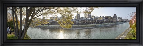 Framed City at the Waterfront, Kamo River, Japan Print