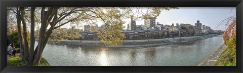 Framed City at the Waterfront, Kamo River, Japan Print