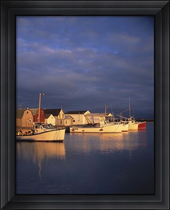 Framed Lobster Boats, Prince Edward Island, Canada Print