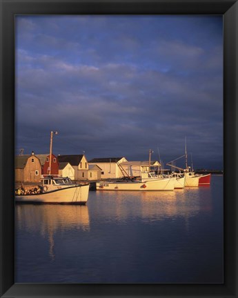 Framed Lobster Boats, Prince Edward Island, Canada Print