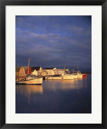 Framed Lobster Boats, Prince Edward Island, Canada Print