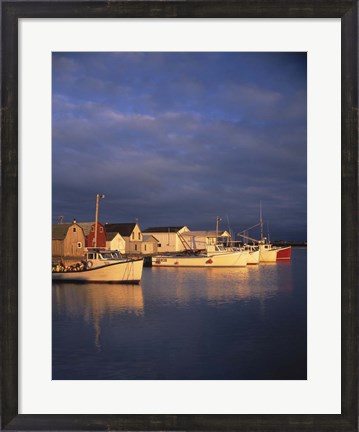 Framed Lobster Boats, Prince Edward Island, Canada Print